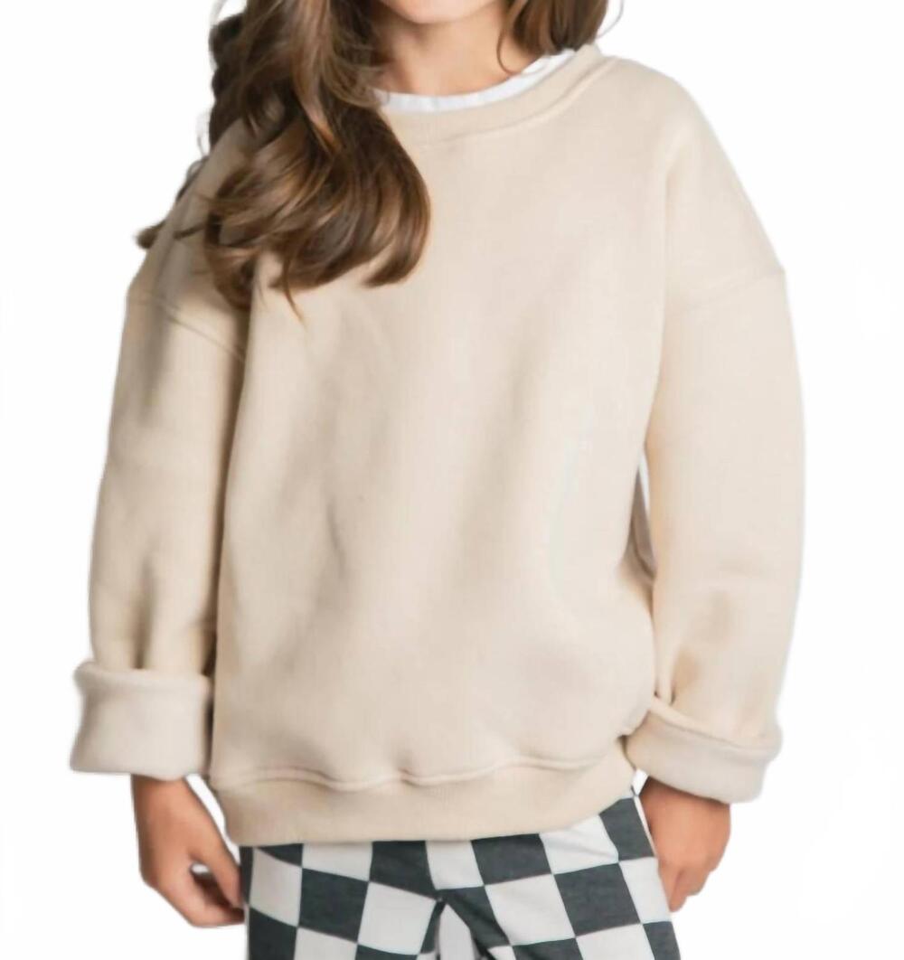 NEW JADE BY JANE kids be yourself sweatshirt in ivory